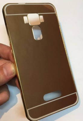 Други Бъмпъри за телефони Луксозен алуминиев бъмпър с твърд огледален гръб за Asus Zenfone 3 5.2 ZE520KL Z017D златист